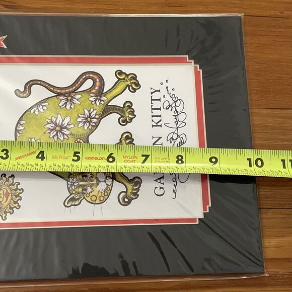 Garden Kitty Print Jamie Hayes New Orleans Cat Art Signed 2004 - Picture 6 of 8